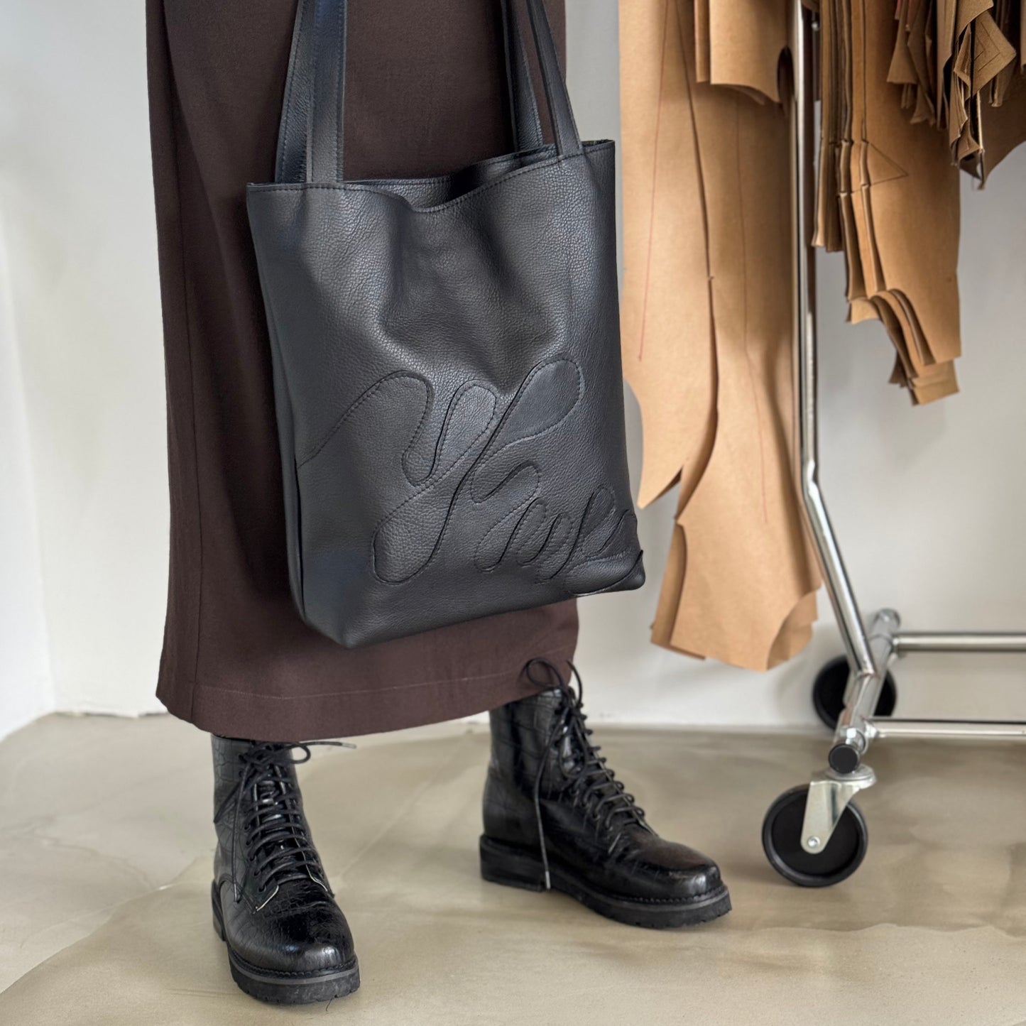 Ingrid Unraveled Tote - Black