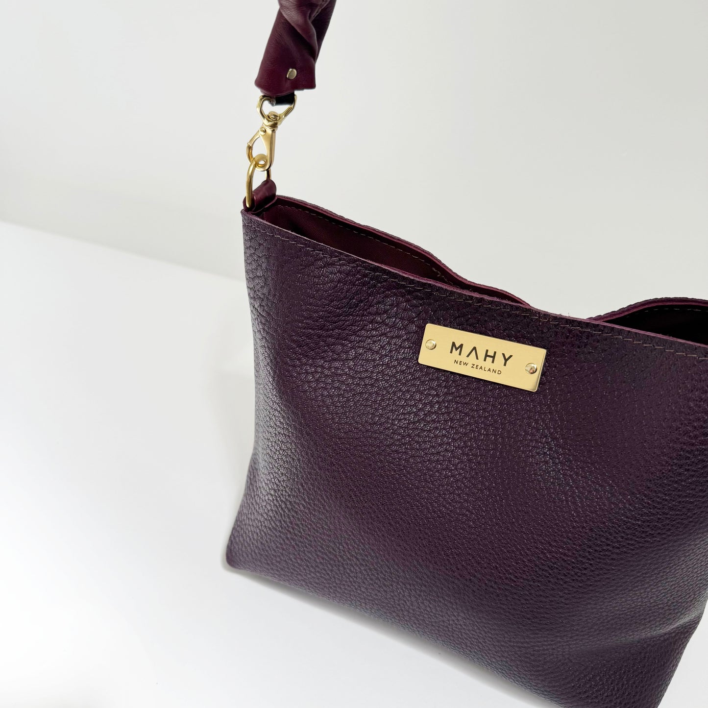 Shoulder Bucket Bag - Plum