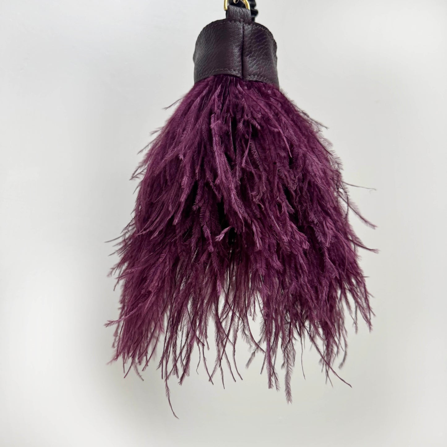 Feathered Bag - Plum