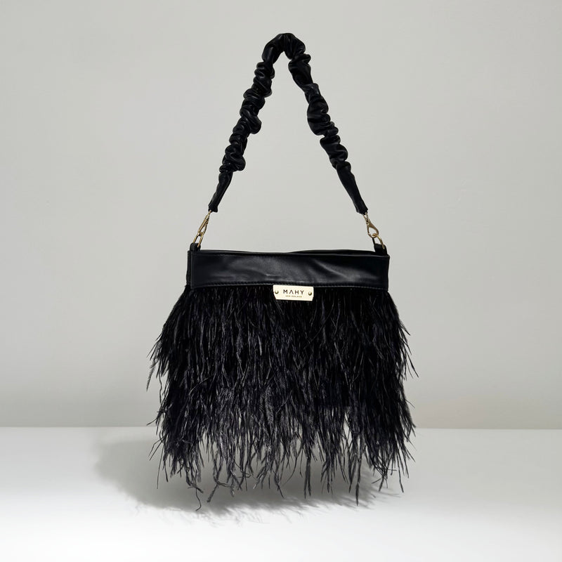 Feathered Bag - Black