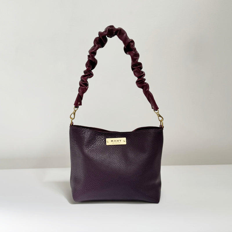 Shoulder Bucket Bag - Plum