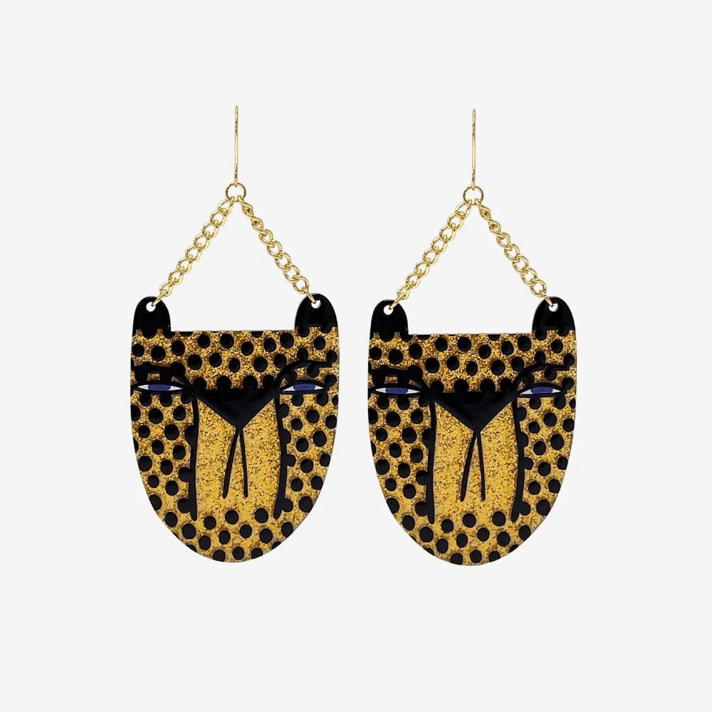 Studio Soph Cheetah Earrings - Gold
