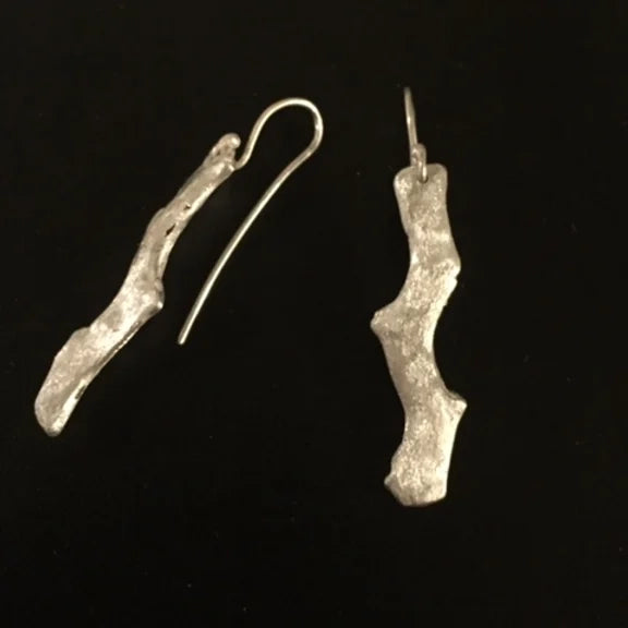 IV Jewellery - Silver Cast Seaweed Earrings