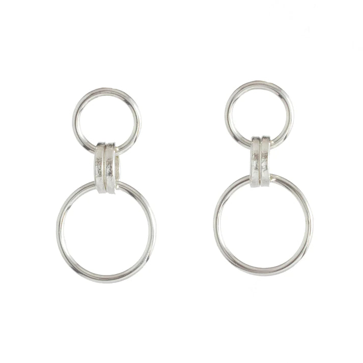 Aurelium Link Drop Earrings - Silver