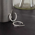Aurelium Texture Hoop Earrings - Silver Small